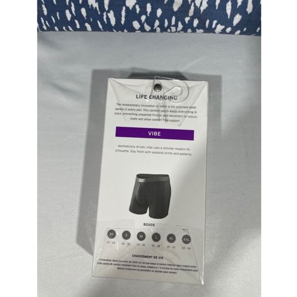 NIB SAXX [ Small ] Vibe Stretch Boxer Briefs in Purple Gradient Stripe‎ - Picture 4 of 14